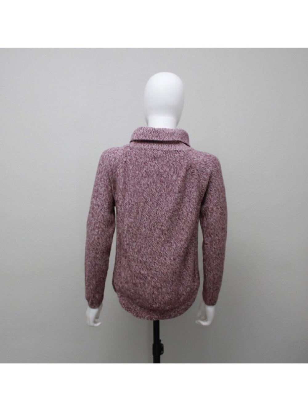 Loft Outlet Petite Sweter Women Woven Size SP Color Burgundi Long Sleeve - Picture 6 of 10